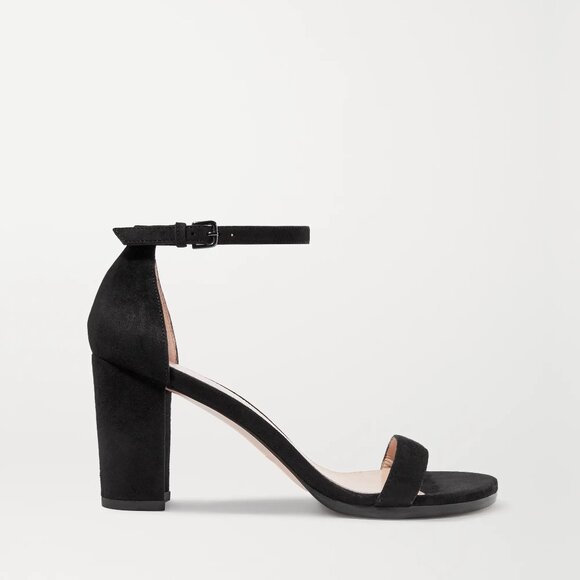 Stuart Weitzman NEARLYNUDE Black Suede Size 8, NEW with box/duster bag - Picture 1 of 10